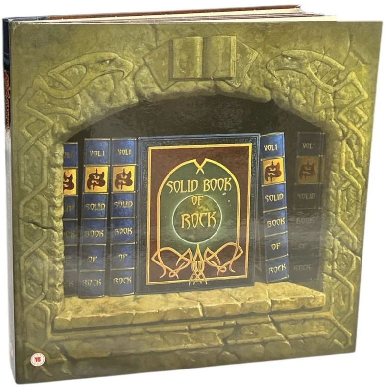 Saxon Solid Book Of Rock + Signed Print UK Cd album box set