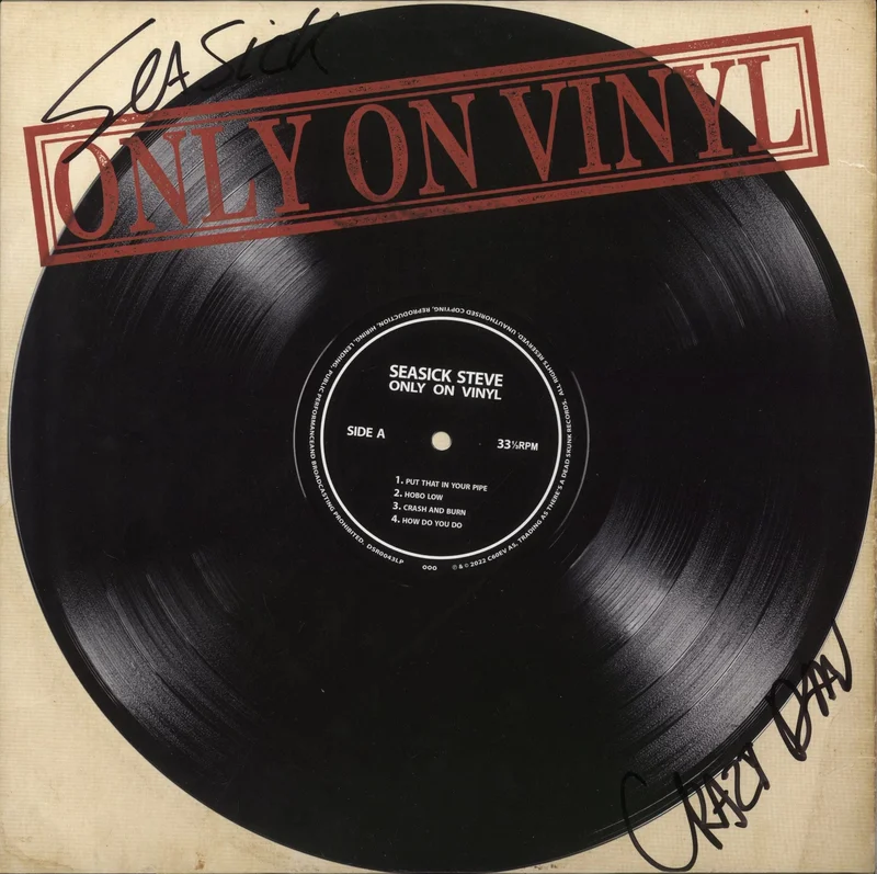 Seasick Steve Only On Vinyl - Blue Vinyl + Autographed UK Vinyl LP