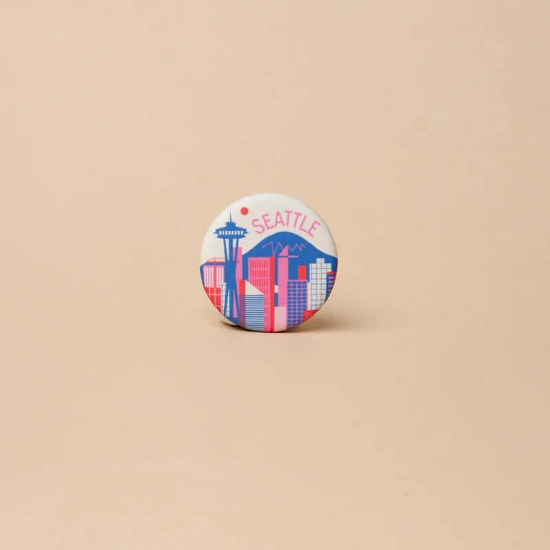 Seattle Skyline Button
