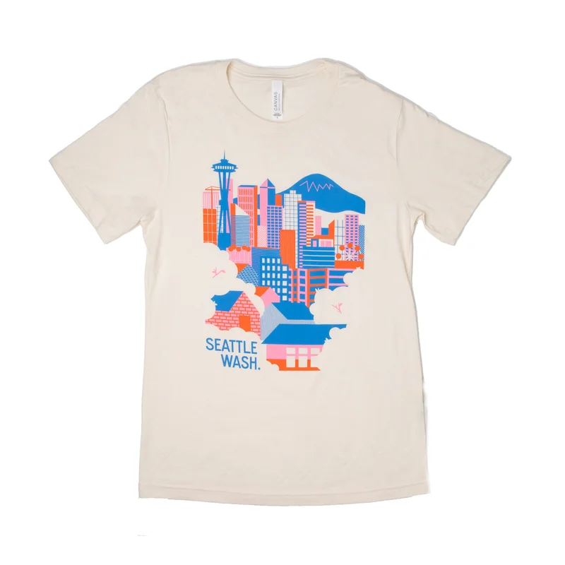 Seattle Skyline Unisex Shirt (Natural)