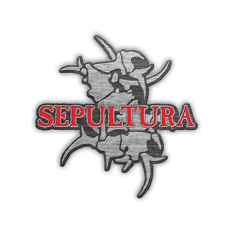 SEPULTURA: official LOGO cast metal badge