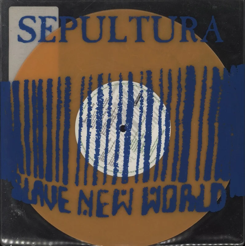 Sepultura Slave New World - Orange Vinyl - VG UK 10" vinyl