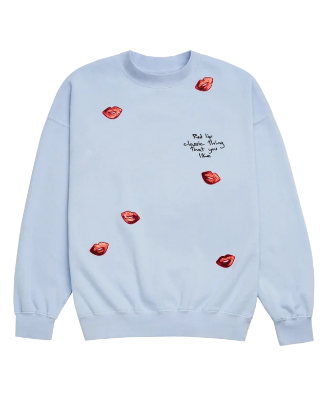 Sequin Red Lip Classic Thing That You Like Crewneck Sweatshirt