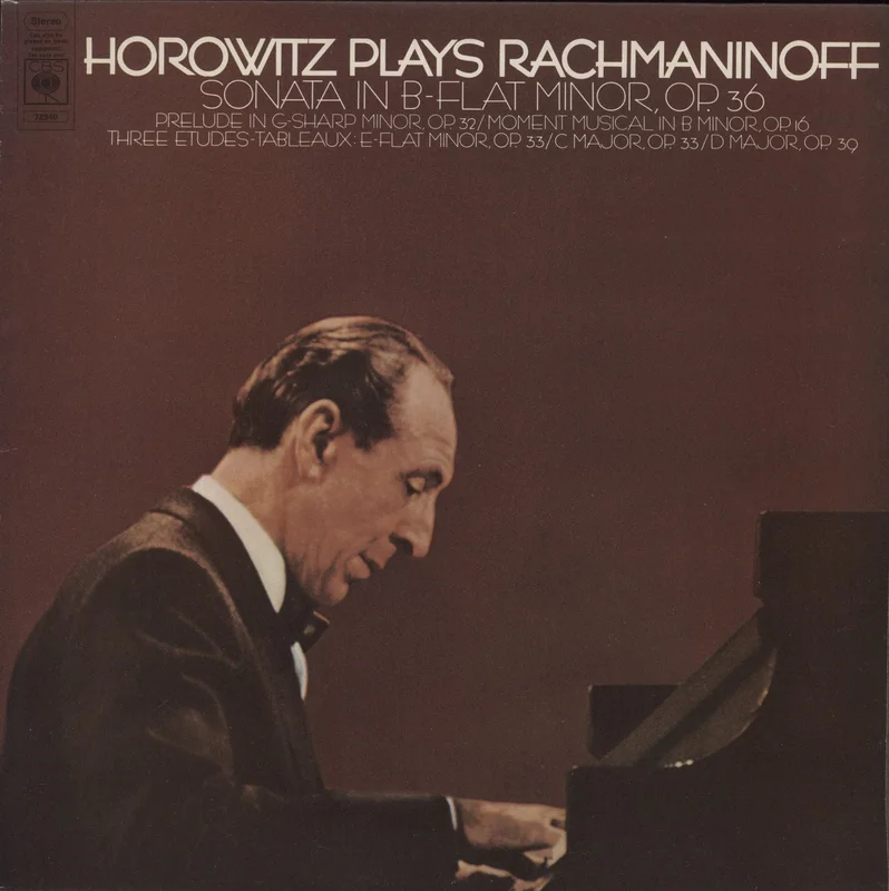Sergei Rachmaninov Horowitz Plays Rachmaninoff UK Vinyl LP