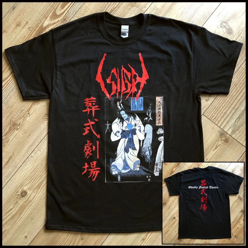SIGH: GHASTLY FUNERAL THEATRE shirt  (by CND)  *with exclusive signed postcard*