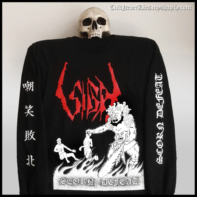 SIGH: official SCORN DEFEAT (original art) longsleeve shirt (by CND) *with exclusive signed postcard*