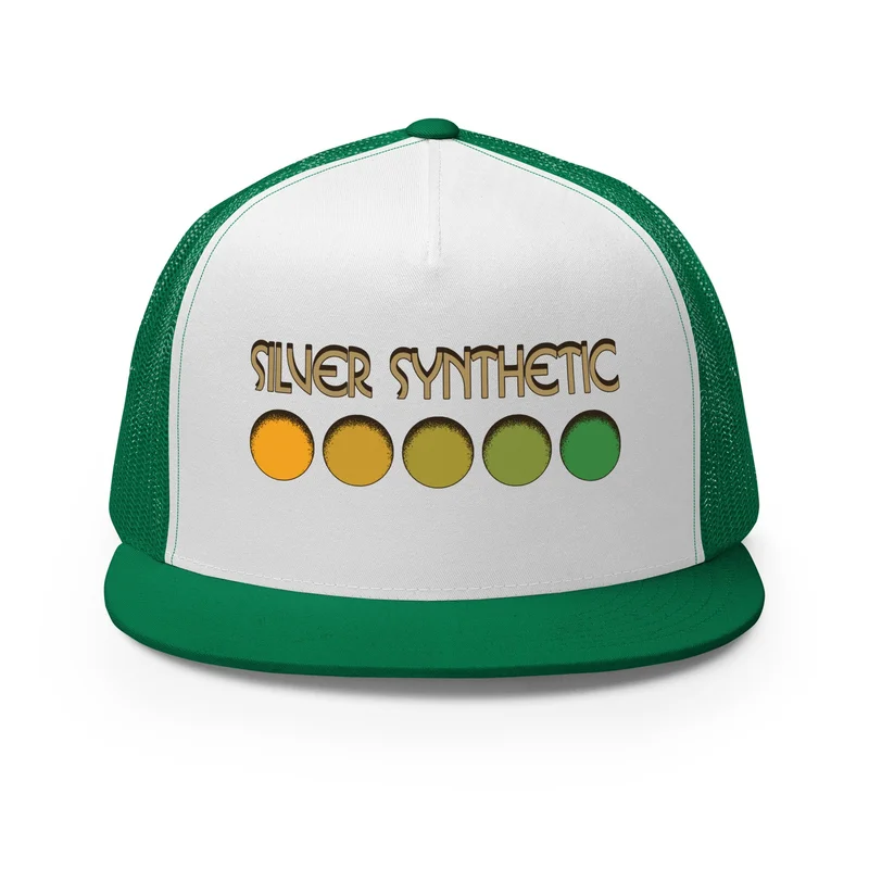 Silver Synthetic Trucker Cap