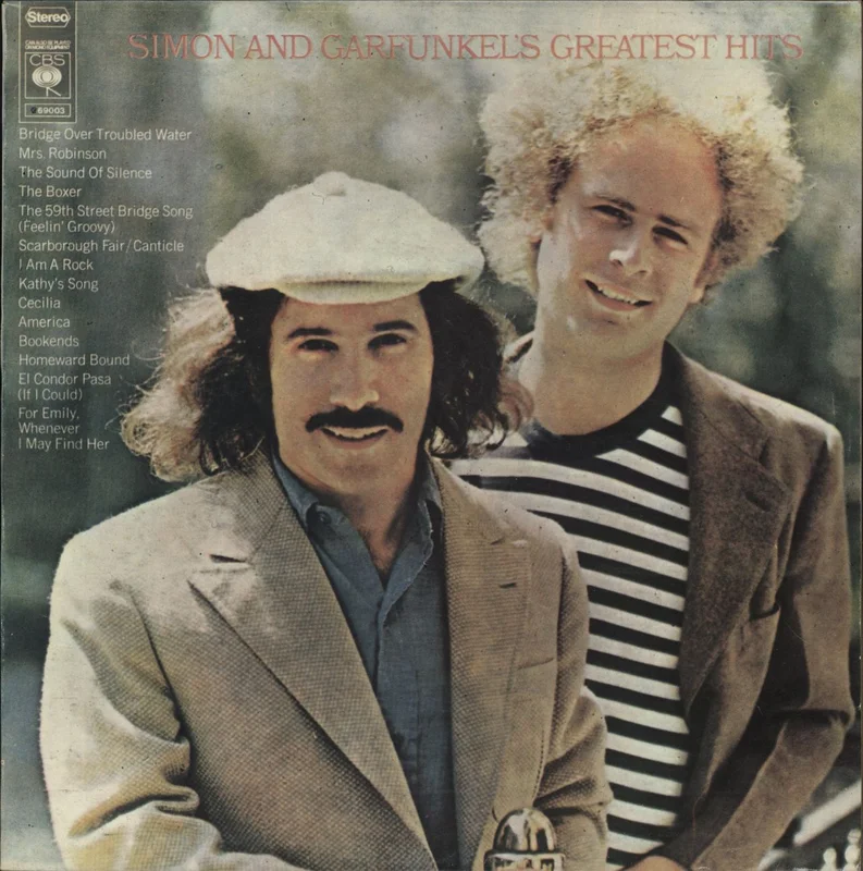 Simon & Garfunkel Greatest Hits - graduated orange label Greek Vinyl LP