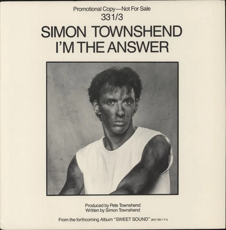 Simon Townshend I'm The Answer US Promo 12" vinyl