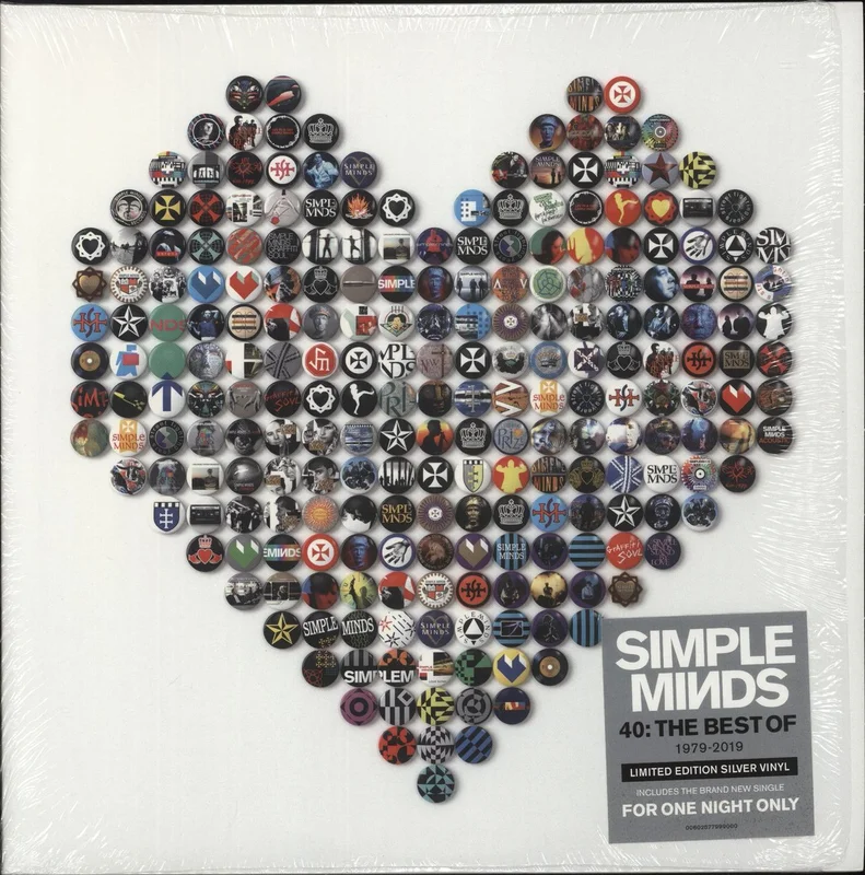 Simple Minds 40: The Best Of 1979-2019 - Silver Vinyl - Shrink & Hype-sticker UK 2-LP vinyl set