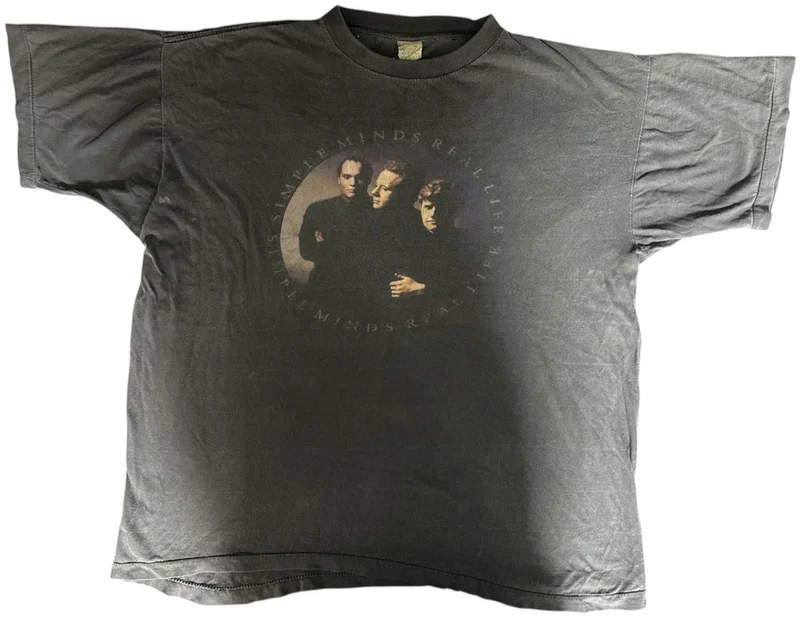 Simple Minds Real Life Tour '91 - Vintage Original UK Promo T-shirt