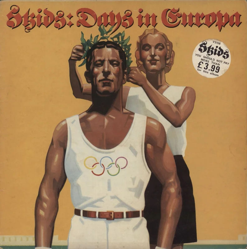 Skids Days In Europa - 1st - Sticker - VG UK Vinyl LP