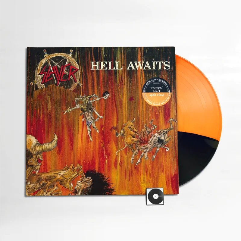 Slayer - "Hell Awaits" Black And Orange Split Vinyl