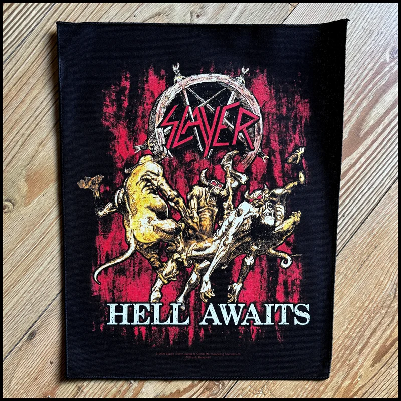SLAYER: official HELL AWAITS large back patch