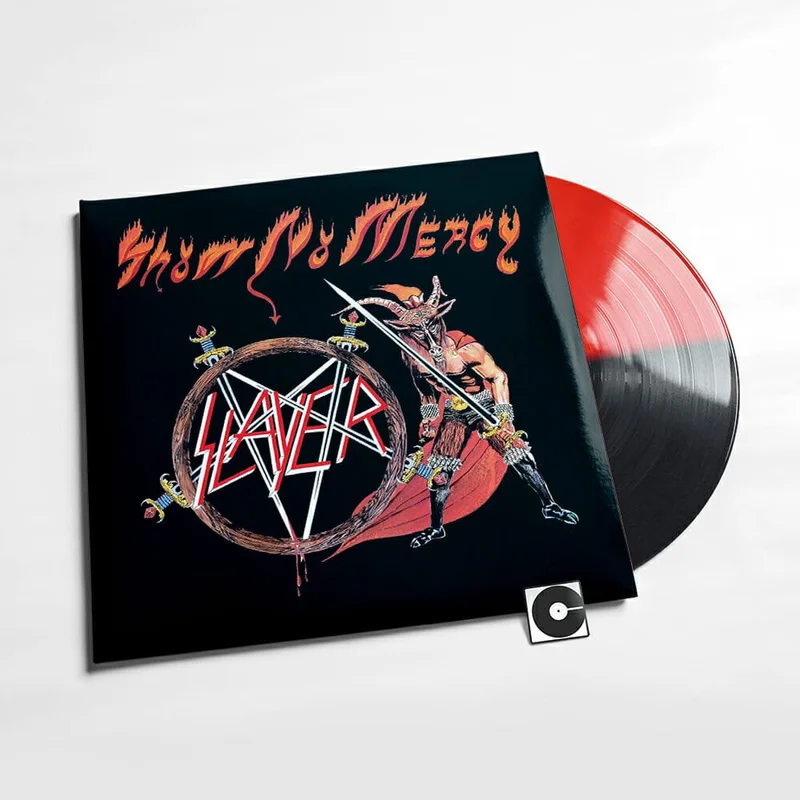 Slayer - "Show No Mercy" Standard Weight Red And Black Split Vinyl