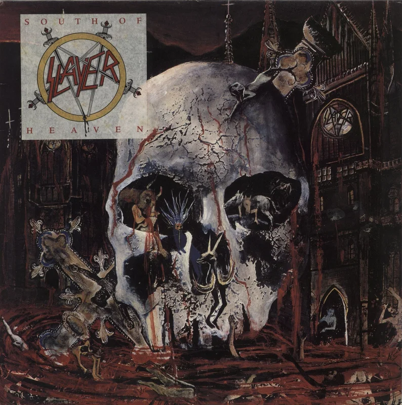 Slayer South Of Heaven - Inner - Hype Stickered - EX UK Vinyl LP
