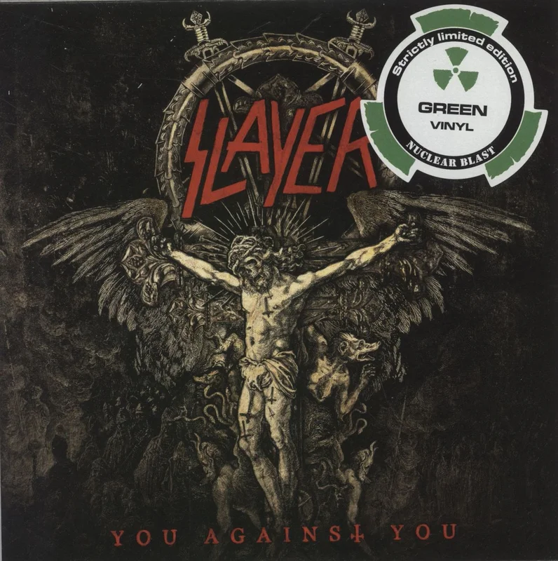 Slayer You Against You - Green Vinyl German 7" vinyl