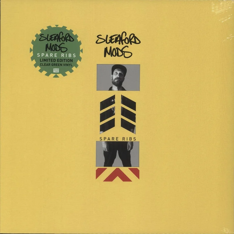 Sleaford Mods Spare Ribs - Green Vinyl - Autographed Print - Sealed UK Vinyl LP