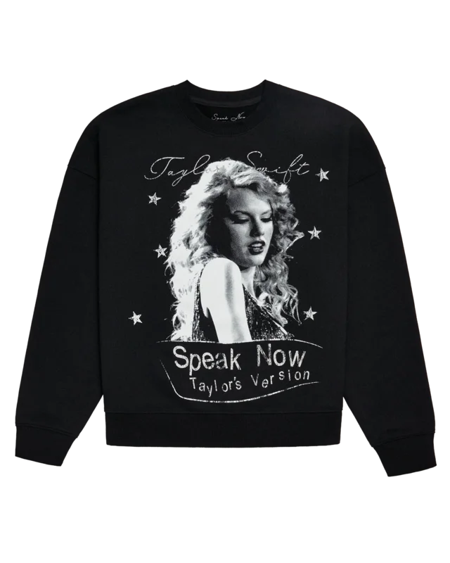 Speak Now (Taylor's Version) Black Crewneck Sweatshirt