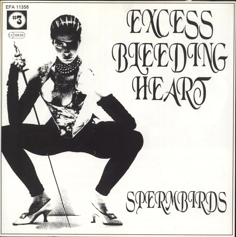 Spermbirds Excess Bleeding Heart / W.S.W.B. - White Shaped Vinyl German 7" vinyl