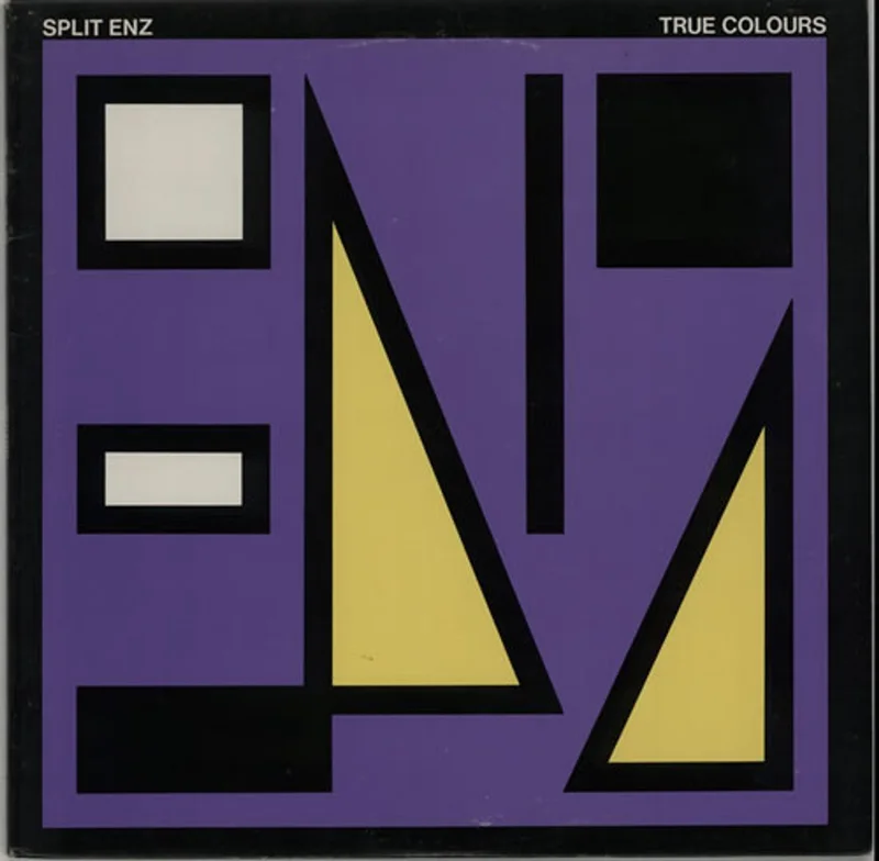 Split Enz True Colours - Purple P/S - Gold Promo Stamped UK Vinyl LP