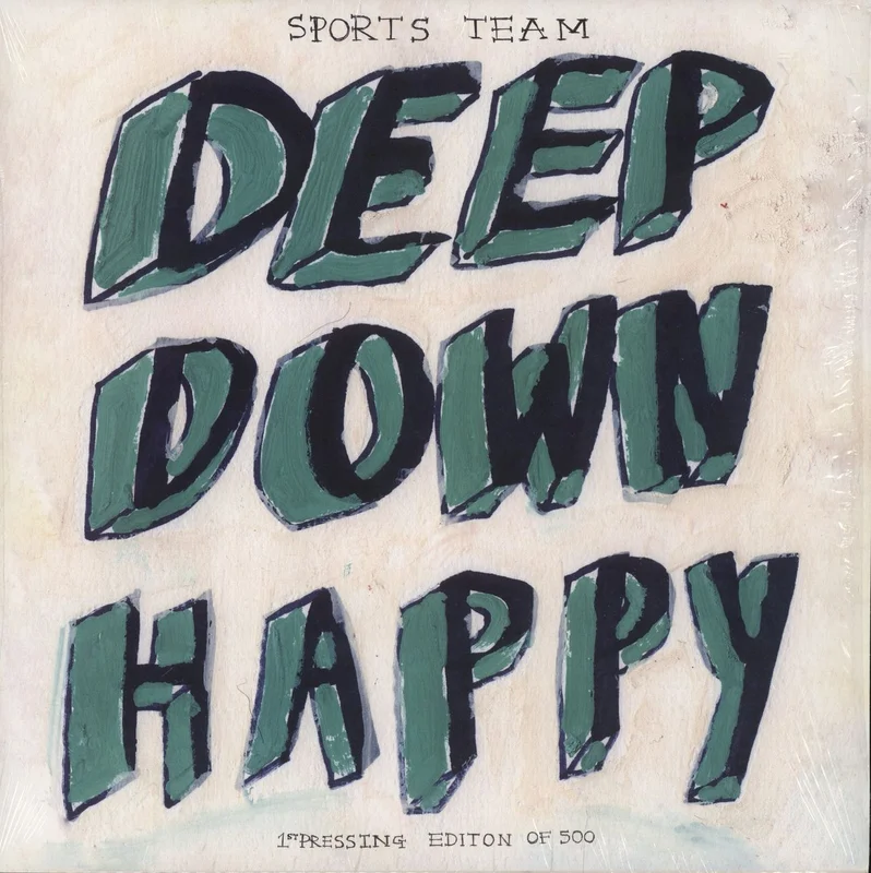 Sports Team Deep Down Happy - 1st Pressing - Green Vinyl UK Vinyl LP