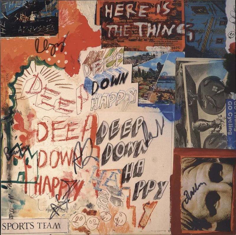 Sports Team Deep Down Happy - Autographed UK Vinyl LP
