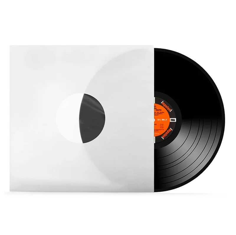 Square White Paper & Poly-Lined 12" Record Inner Sleeves - 90gsm