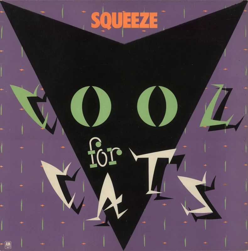 Squeeze Cool For Cats - Mauve Sleeve with Gold Promo Stamp UK Vinyl LP