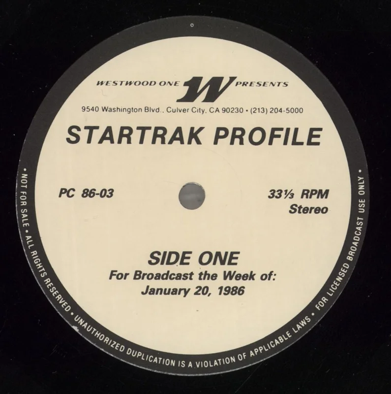 Starship Westwood One Startrak Profile US 2-LP vinyl set