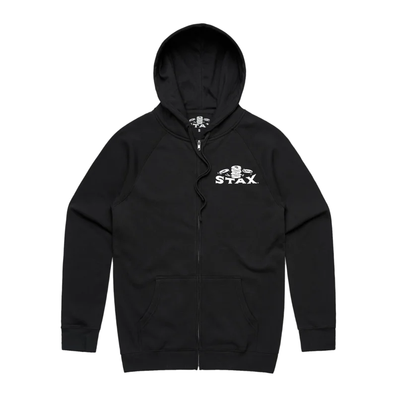 Stax Falling Records Logo Full Zip Hoodie (Black)