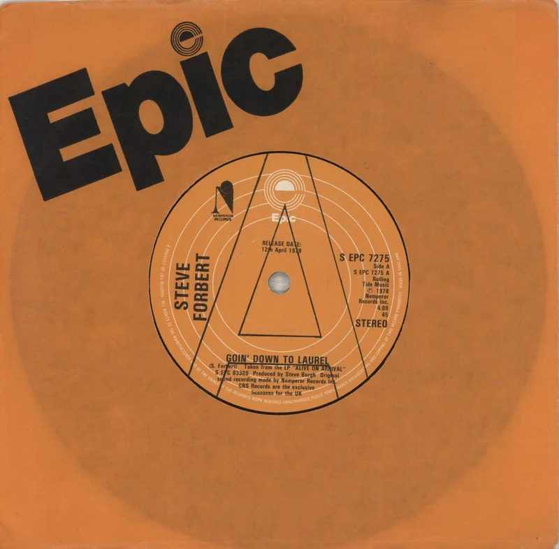 Steve Forbert Goin' Down To Laurel - A- Label UK Promo 7" vinyl