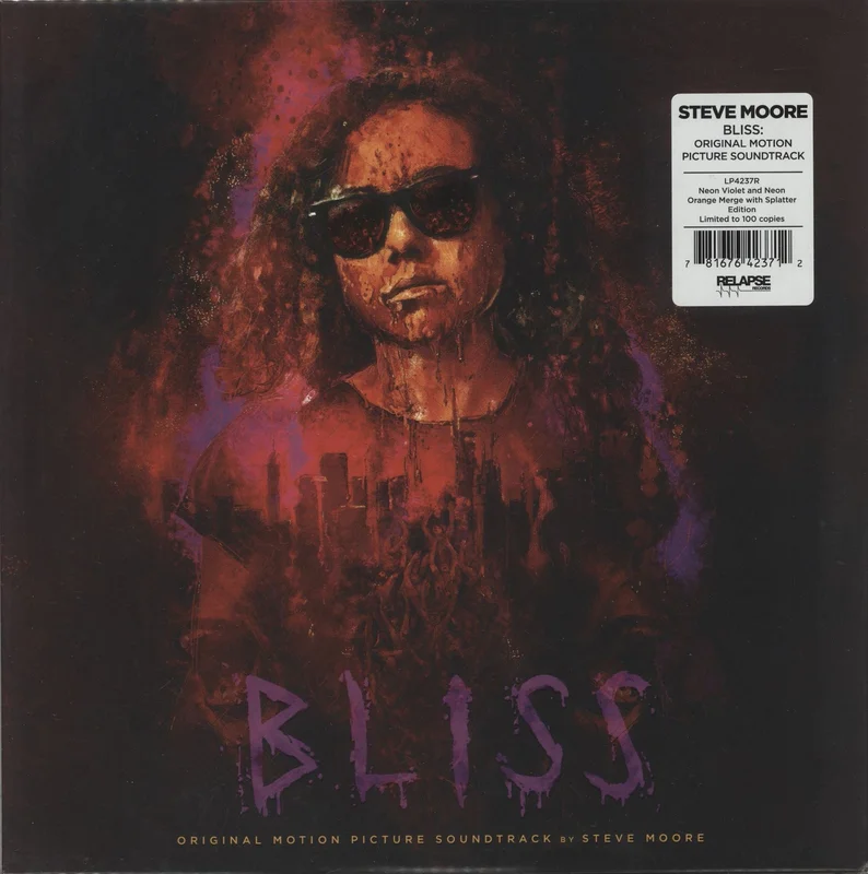 Steve Moore Bliss - Original Motion Picture Soundtrack - Red / Orange / Purple & Black Splatter Vinyl US Vinyl LP