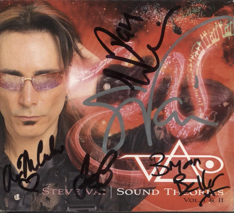 Steve Vai Sound Theories Vol I & II - Autographed UK 2-CD album set