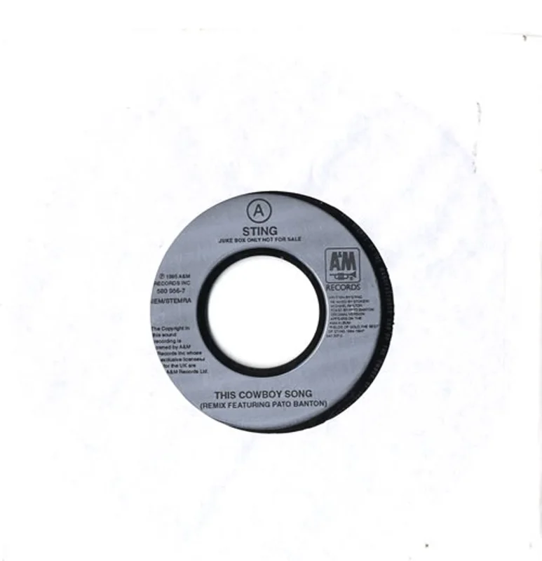 Sting This Cowboy Song - Jukebox French 7" vinyl
