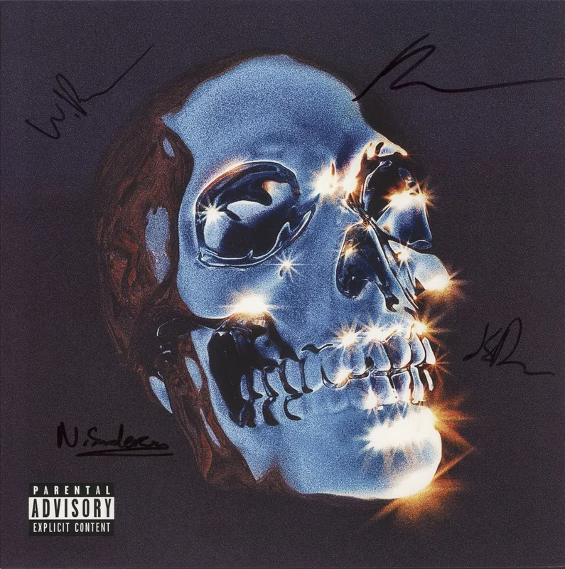 Strange Bones England Screams - Clear With Black Splatter - Autographed UK Vinyl LP