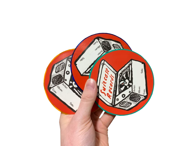 Suitcase Records Coasters - set of 6