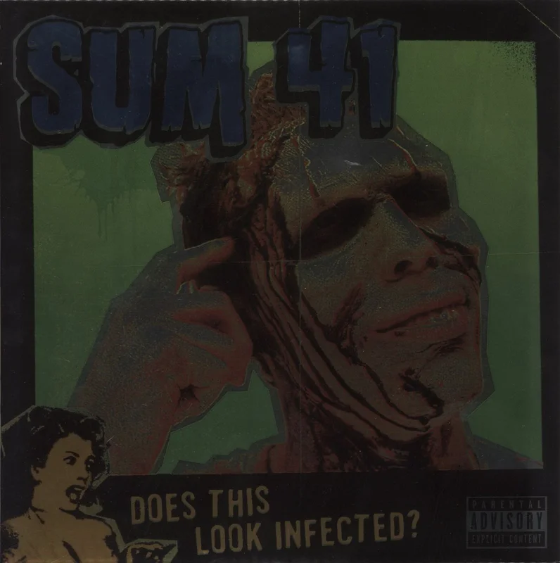Sum 41 Does This Look Infected? - Yellow with Red Swirl Vinyl Canadian Vinyl LP