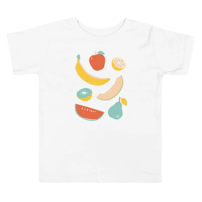 Summer Fruit Toddler Tee Black