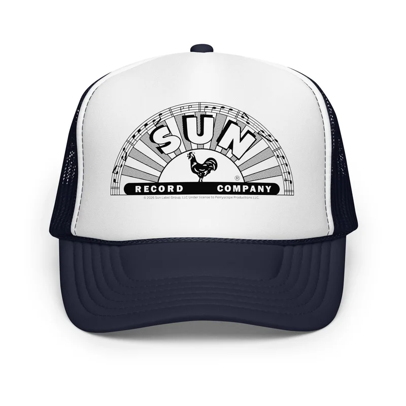 Sun Records Black Half Logo Trucker Hat Black / White / Black