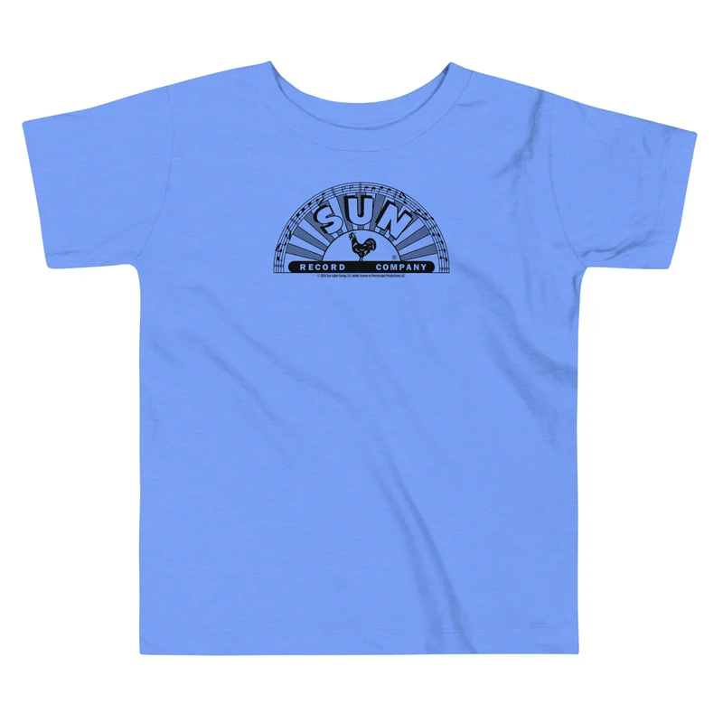 Sun Records Half Logo Toddler T-Shirt Heather Columbia Blue