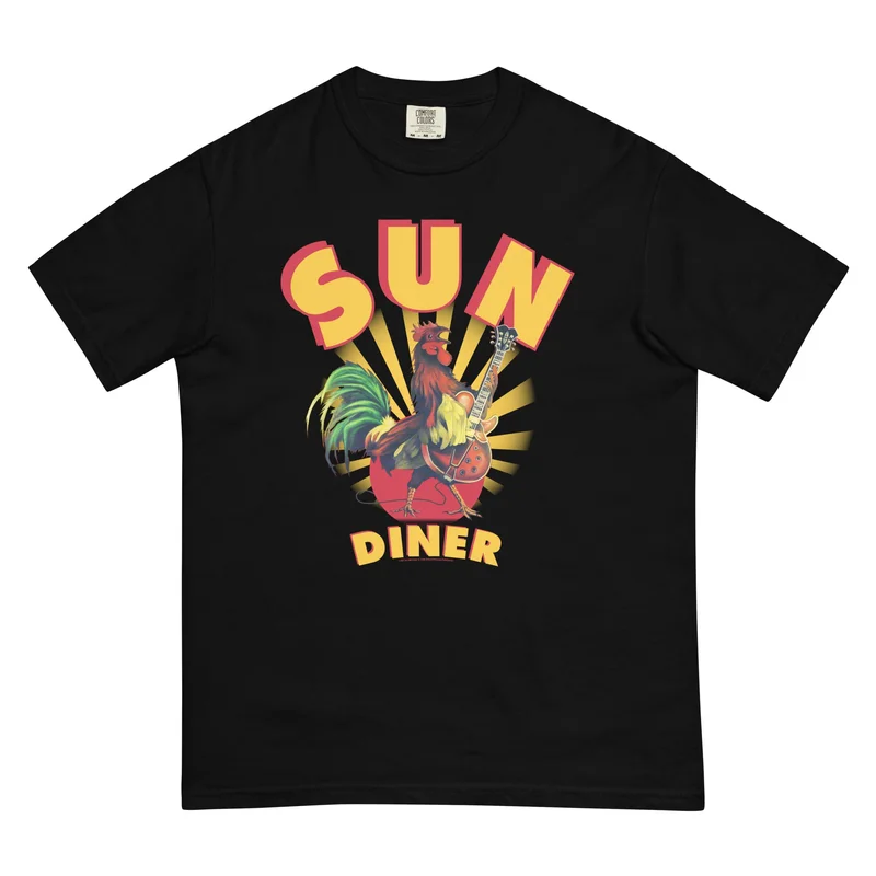 Sun Records Sun Diner Rooster T-Shirt Black