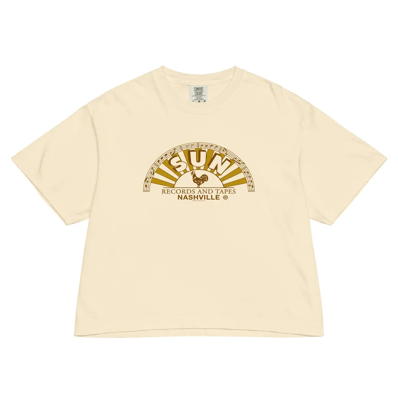 Sun Records Vintage Logo Boxy Women's T-Shirt Ivory