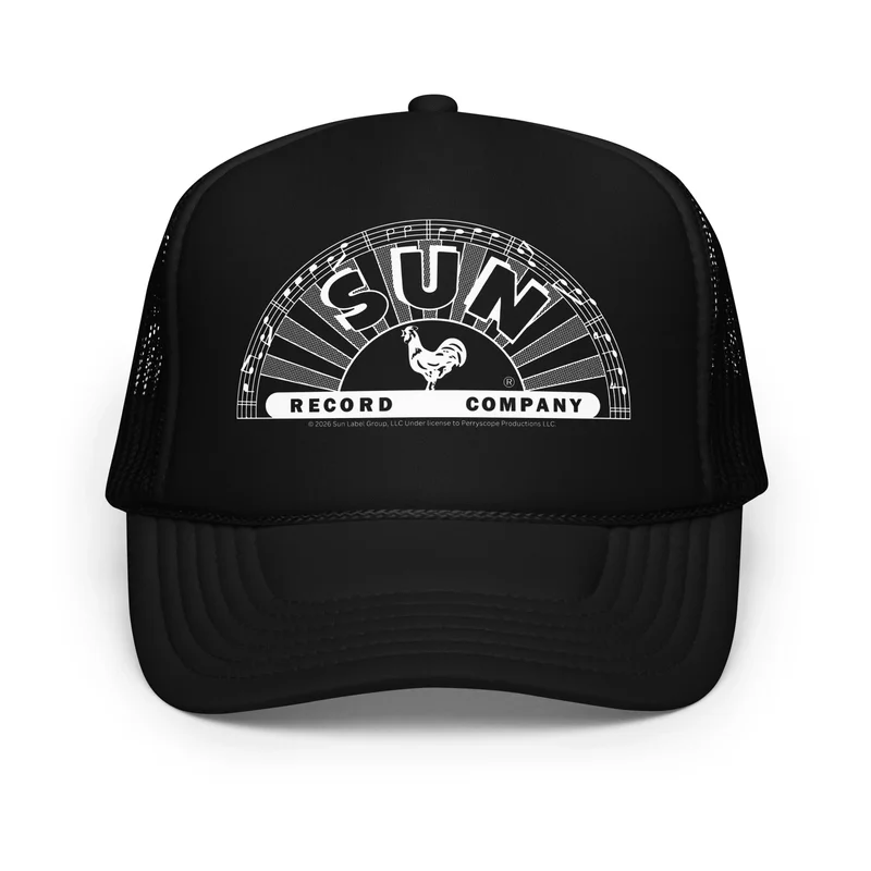 Sun Records White Half Logo Trucker Hat Black