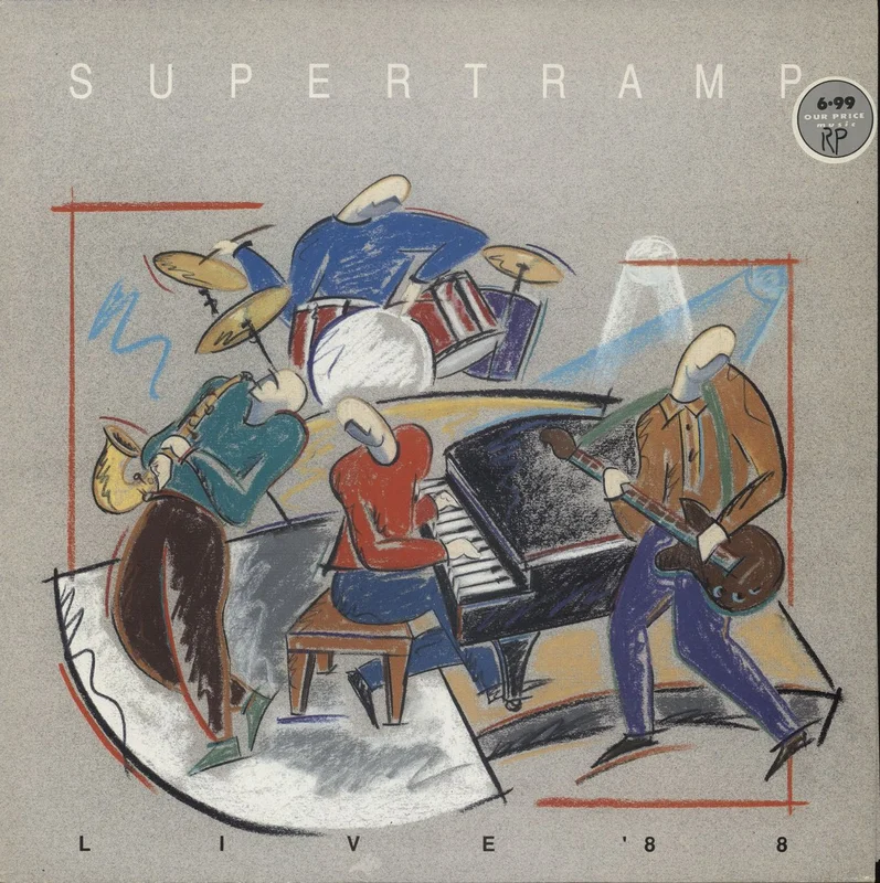 Supertramp Live '88 - Price Stickered UK Vinyl LP