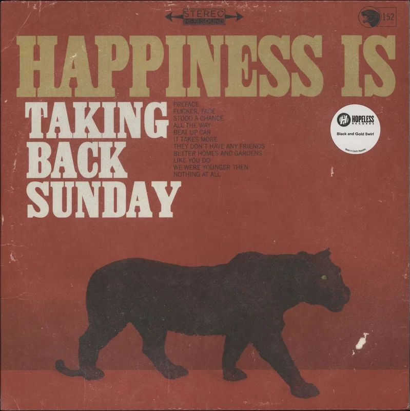 Taking Back Sunday Happiness Is - Black & Gold Swirl Vinyl - Sealed UK Vinyl LP