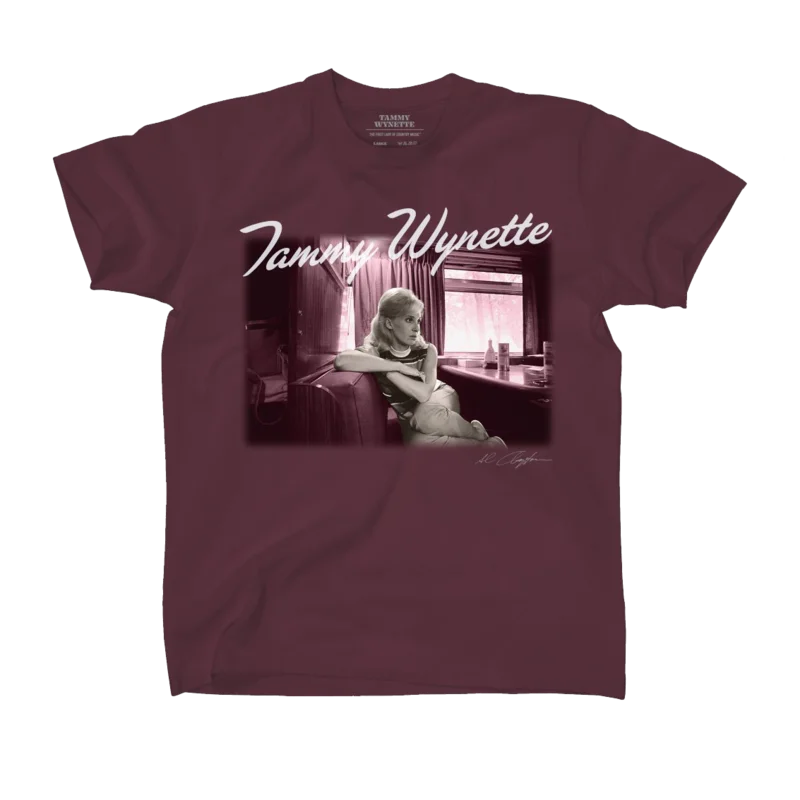 Tammy Wynette Tour Bus T-Shirt (Maroon)
