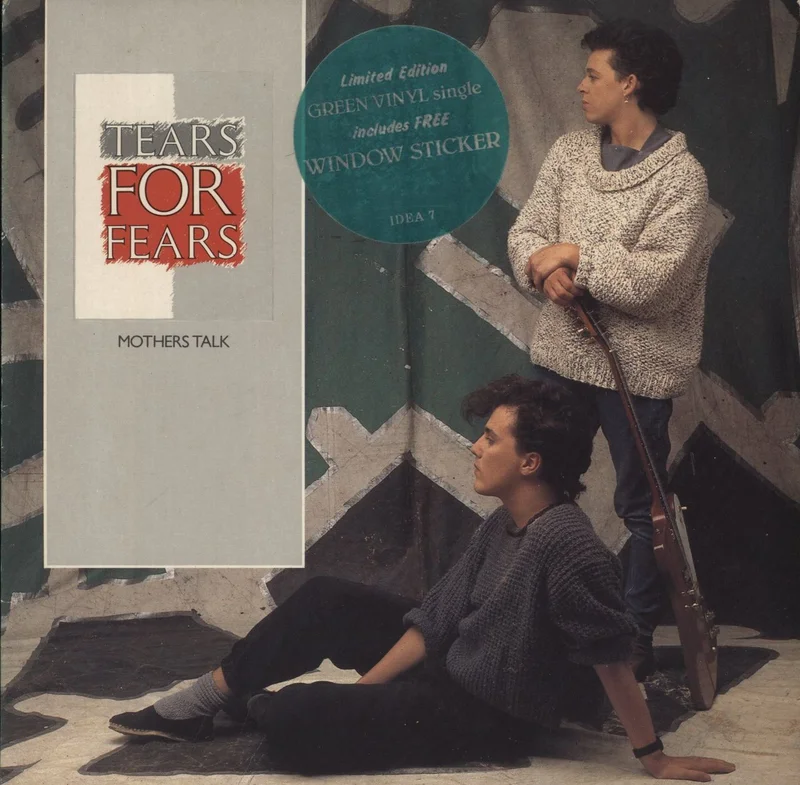 Tears For Fears Mothers Talk - Green Vinyl + Sticker UK 7" vinyl