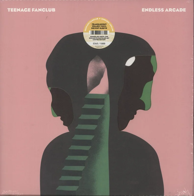 Teenage Fanclub Endless Arcade - Yellow Vinyl + Signed Print UK Vinyl LP