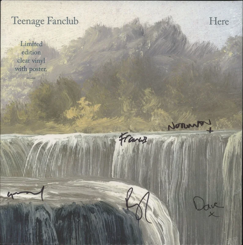 Teenage Fanclub Here - Clear Vinyl + Autographed Sleeve - Sealed UK Vinyl LP